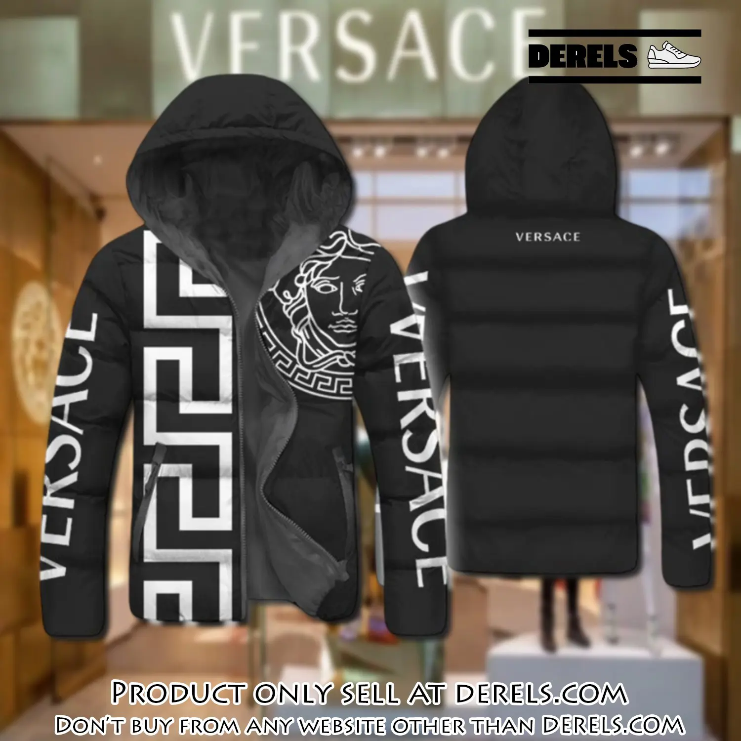 Versace downfilled coat ultralight down jacket outdoor jacket warm outwear dfj1024 dr2815772